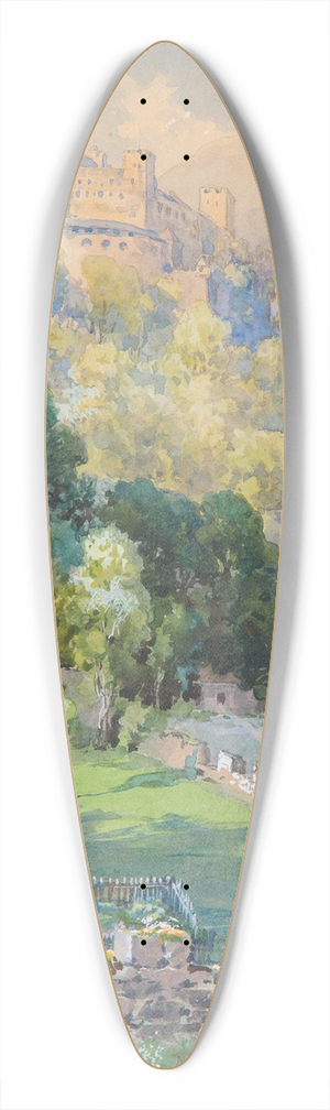 Edward Theodore Compton - Festung Hohensalzburg von der Richterhhe 39.3 inch art pintail longboard deck