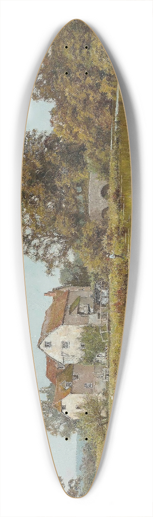 Edward Wilkins Waite, - The Old Watermill 39.3 inch art pintail longboard deck