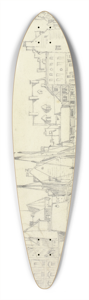 Edward William Cooke - Dieppe 39.3 inch art pintail longboard deck