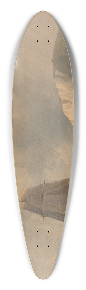 Edward William Cooke - Off the Needles, Isle of Wight 39.3 inch art pintail longboard deck