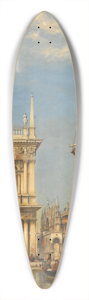 Edward William Cooke - The Piazzetta Of St Mark, Venice 39.3 inch art pintail longboard deck Edward William Cooke - The Piazzetta Of St Mark, Venice 39.3 inch art pintail longboard deck