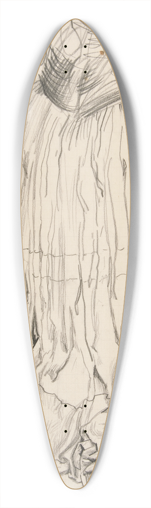Edwin Austin Abbey - Drapery study for Galahad Departs in The Quest of the Holy Grail mural series at Boston PublicLibrary 39.3 inch art pintail longboard deck