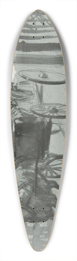Edwin Austin Abbey - Group of people in an open cart 39.3 inch art pintail longboard deck