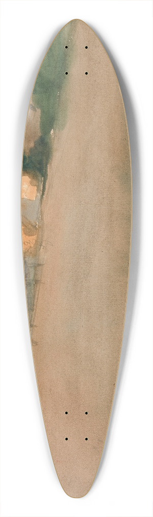 Edwin Austin Abbey - Landscape with houses indistance 39.3 inch art pintail longboard deck Edwin Austin Abbey - Landscape with houses indistance 39.3 inch art pintail longboard deck