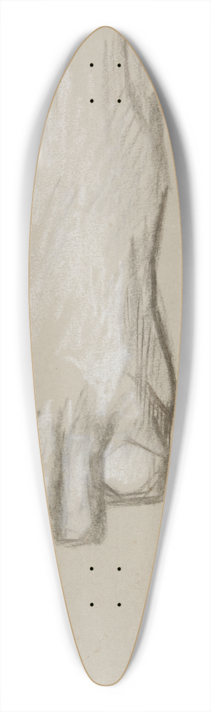 Edwin Austin Abbey - Sketch of afoot 39.3 inch art pintail longboard deck