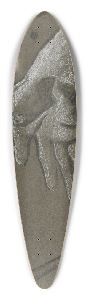 Edwin Austin Abbey - Sketch of ahand 39.3 inch art pintail longboard deck