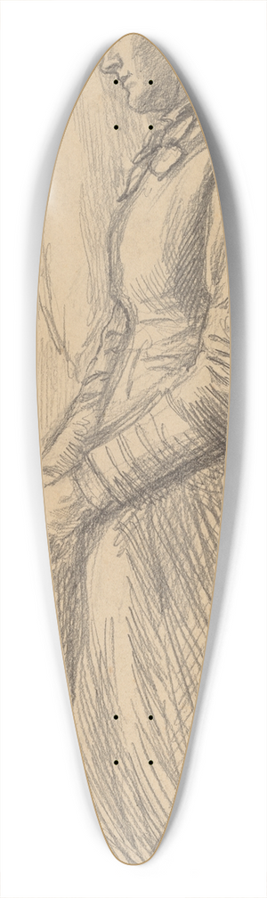 Edwin Austin Abbey - Solitude  Miss Vesta Rollinstall 39.3 inch art pintail longboard deck