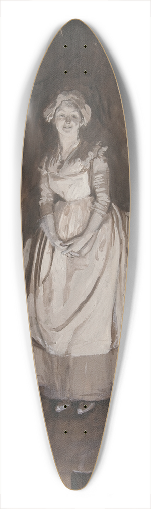 Edwin Austin Abbey - Study for Epilogue, illustration for Oliver Goldsmiths She Stoops toConquer 39.3 inch art pintail longboard deck