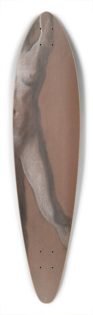 Edwin Austin Abbey - Study for figure of 3 pm for The Hours ceiling at the state capitol building in Harrisburg,Pennsylvania 39.3 inch art pintail longboard deck