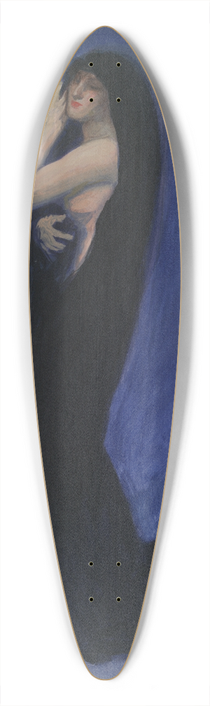 Edwin Austin Abbey - Study for figure of 4 am in The Hours celing at the state capitol building in Harrisburg,Pennsylvania 39.3 inch art pintail longboard deck