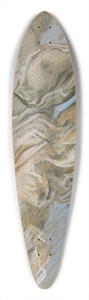 Edwin Austin Abbey - Study for figure of 4 pm in The Hours ceiling at the state capitol building in Harrisburg,Pennsylvania 39.3 inch art pintail longboard deck