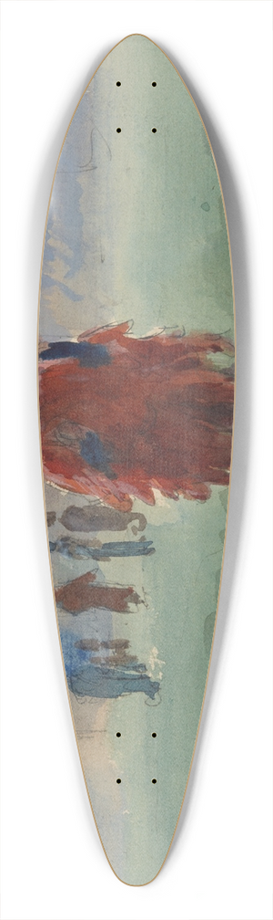 Edwin Austin Abbey - Study for Wandering Minstrel (oilpainting) 39.3 inch art pintail longboard deck