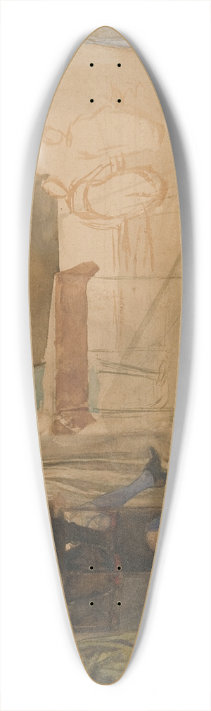 Edwin Austin Abbey - TheRecitation 39.3 inch art pintail longboard deck