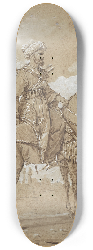 Carle Vernet - Arab warrior on horseback 8.25 inch art skate deck