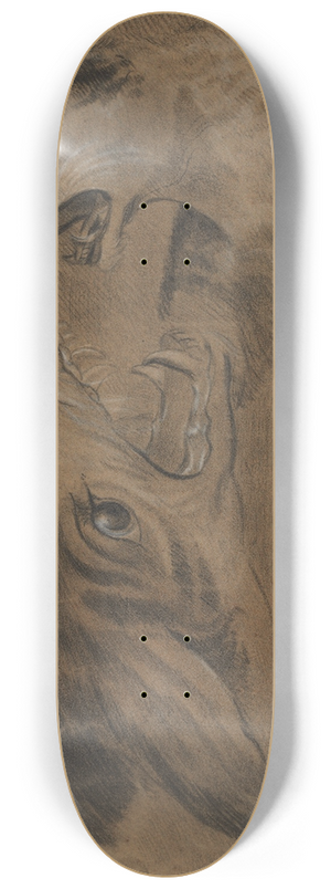 Carle Vernet - Fighting Animals 8.25 inch art skate deck Carle Vernet - Fighting Animals 8.25 inch art skate deck