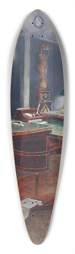 Edwin Foley - Bureau de campagne and bureau en bote of Napoleon the First, Chateau de la Malmaison, France. 39.3 inch art pintail longboard deck