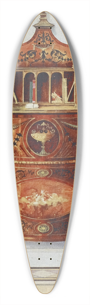 Edwin Foley - Inlaid and painted satinwood writing-desk cabinet, ormolu mounted 39.3 inch art pintail longboard deck