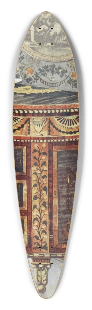 Edwin Foley - Inlaid satinwood commode 39.3 inch art pintail longboard deck