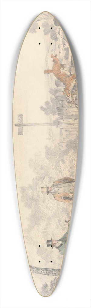 Edwin Gill - Retrieving a Rabbit 39.3 inch art pintail longboard deck