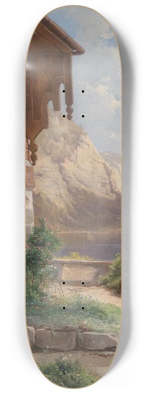Carl Franz Emanuel Haunold - Blick auf den Hallsttter Friedhof 8.25 inch art skate deck