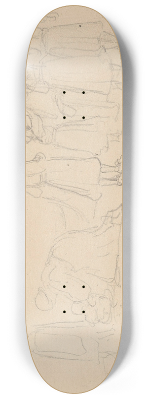 Adolph Tidemand - Kvinner p stranden 8.25 inch art skate deck