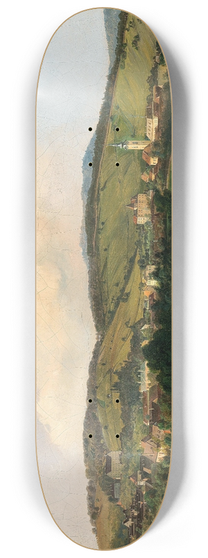 Carl Franz Michael Geyling - Vienna, a View of the Church and Barracks in Mauer seen from Lange Gasse 8.25 inch art skate deck