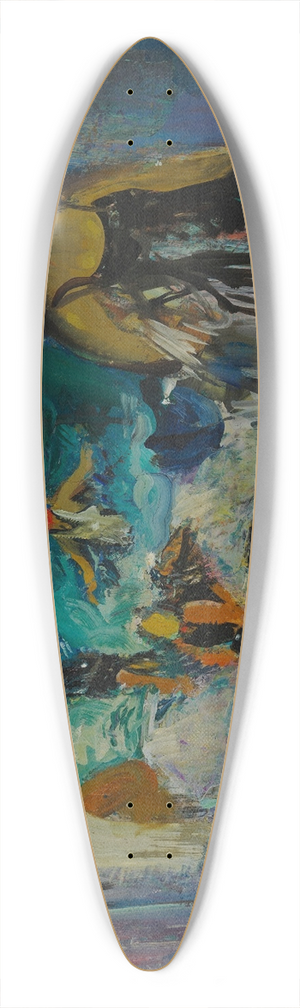 Eemu Myntti - On the Beach 39.3 inch art pintail longboard deck