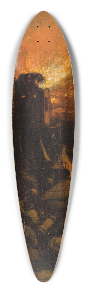 Egbert van der Poel - Windmill Fire 39.3 inch art pintail longboard deck