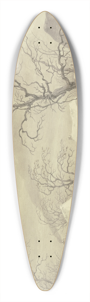 Egbert van Drielst - Village in the winter 39.3 inch art pintail longboard deck