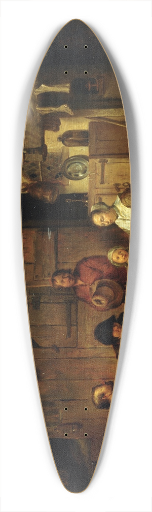 Egbert Van Heemskerck - A Family Praying at the Midday Meal 39.3 inch art pintail longboard deck
