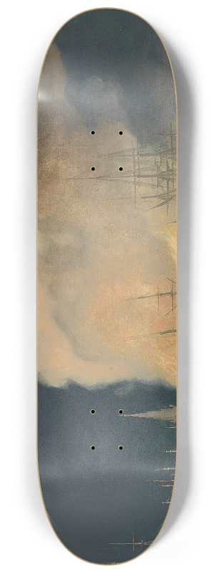 Carl Frederik Srensen - Natlig brand p Christianshavnersiden af Kbenhavns Havn 8.25 inch art skate deck Carl Frederik Srensen - Natlig brand p Christianshavnersiden af Kbenhavns Havn 8.25 inch art skate deck