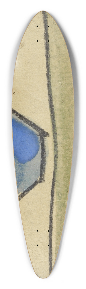 Egon Schiele - Abstrahierte Giebel 39.3 inch art pintail longboard deck