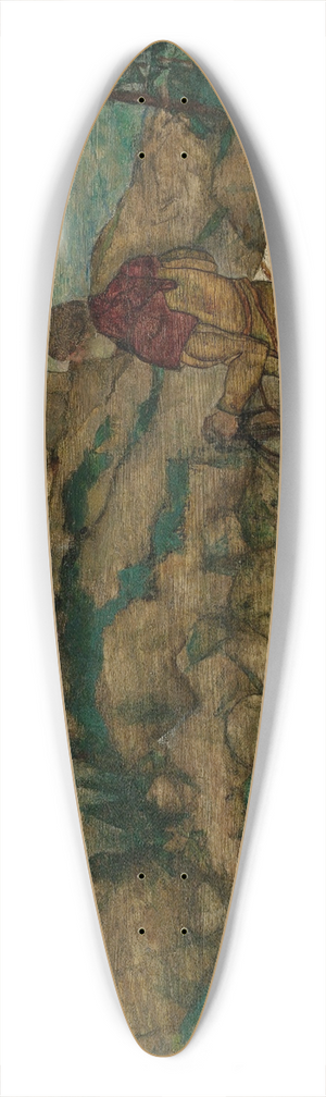 Egon Schiele - Die Vision Des Heiligen Hubertus (The Vision Of St. Hubert) 39.3 inch art pintail longboard deck