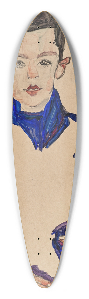 Egon Schiele - Knabenbildnis (Herbert Reiner) 39.3 inch art pintail longboard deck
