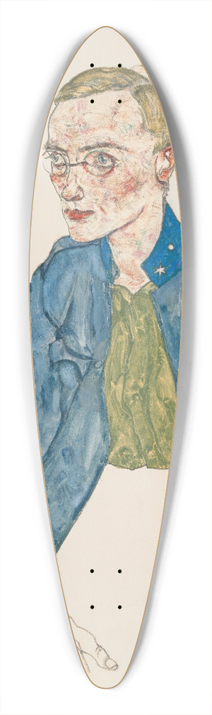 Egon Schiele - One-Year Volunteer Lance-Corporal 39.3 inch art pintail longboard deck