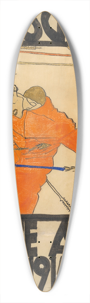 Egon Schiele - Plakat der Schiele-Ausstellung in der Galerie Arnot 39.3 inch art pintail longboard deck