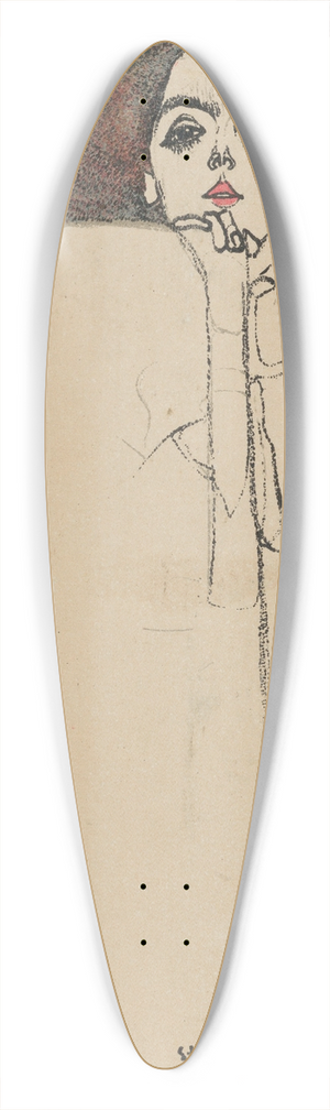 Egon Schiele - Portrait of a Woman 39.3 inch art pintail longboard deck