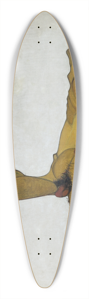 Egon Schiele - Seated Male Nude (Self-Portrait) 39.3 inch art pintail longboard deck