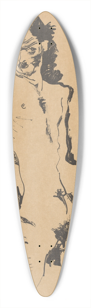 Egon Schiele - Selbstportrt 39.3 inch art pintail longboard deck