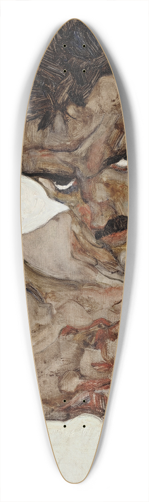 Egon Schiele - Self-Portrait With Lowered Head 39.3 inch art pintail longboard deck