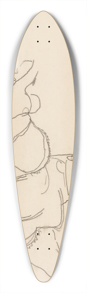 Egon Schiele - Semi-Dressed Model 39.3 inch art pintail longboard deck