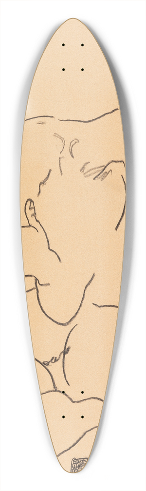 Egon Schiele - Sitzender weiblicher Torso 39.3 inch art pintail longboard deck