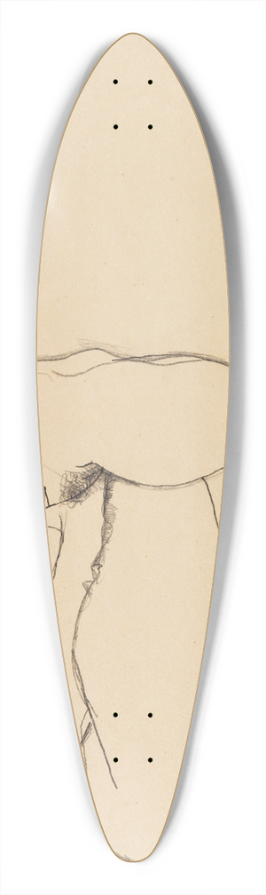 Egon Schiele - Sitzendes Mdchen mit ausgestrecktem Arm und Bein 39.3 inch art pintail longboard deck