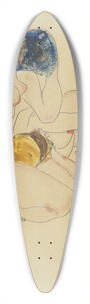 Egon Schiele - Two Friends 39.3 inch art pintail longboard deck