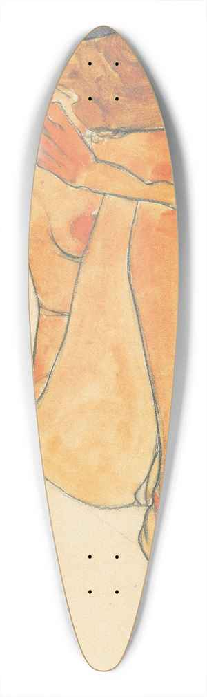 Egon Schiele - Weiblicher Akt mit grnem Polster 39.3 inch art pintail longboard deck