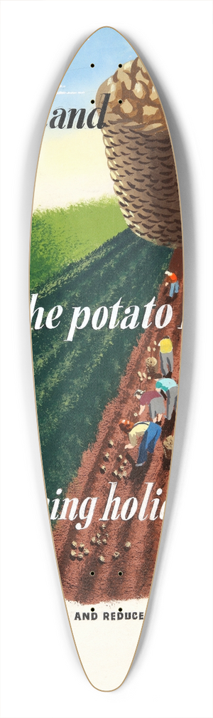 Eileen Evans - Lend a hand with the potato harvest at a farming holiday camp 39.3 inch art pintail longboard deck Eileen Evans - Lend a hand with the potato harvest at a farming holiday camp 39.3 inch art pintail longboard deck