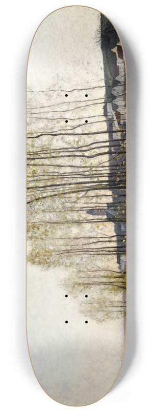 Carl Fredrik Hill - River Landscape, Champagne 8.25 inch art skate deck