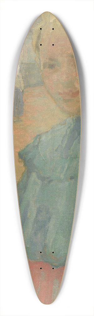 Elemr Halsz-Hradil - Little girl with a basket 39.3 inch art pintail longboard deck