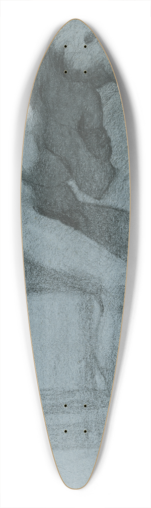 Elemr Halsz-Hradil - Sitting male nude 39.3 inch art pintail longboard deck