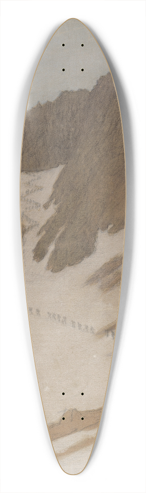 Elemr Halsz-Hradil - To the mountains 39.3 inch art pintail longboard deck